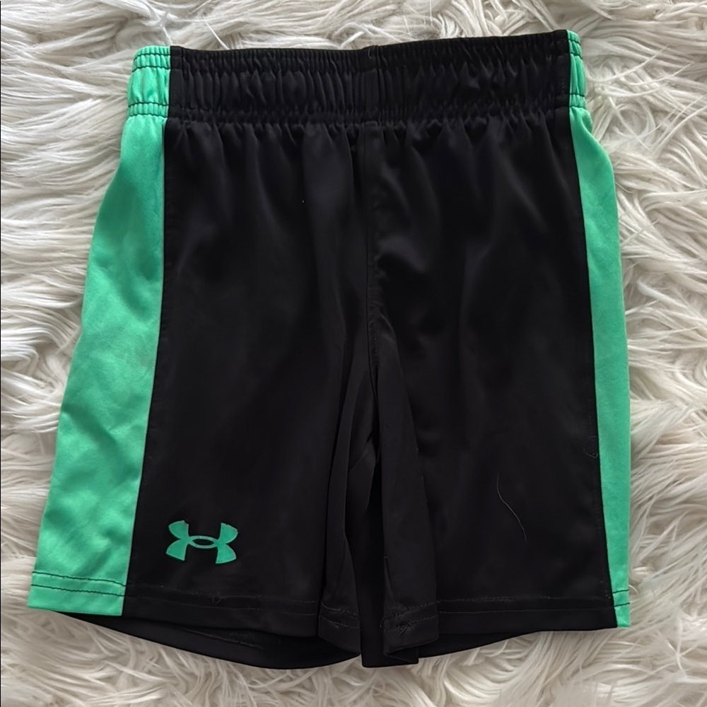 Under Armour Black Shorts with Green Accents